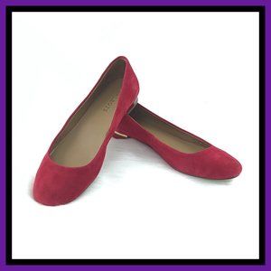 Talbots Red Suede Ballet Flats